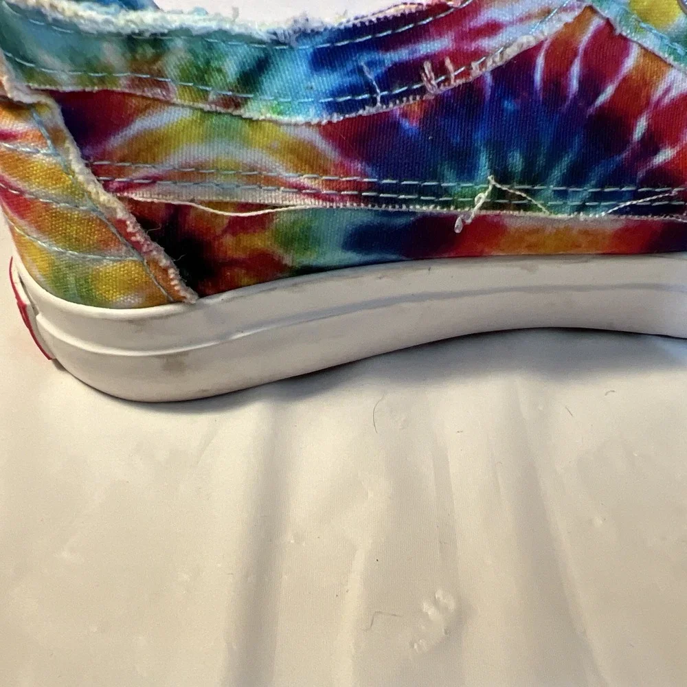 Blowfish Malibu Kids Girl's Slip On Flat Sneakers DB8 Multicolor Tie-Dye Size 4